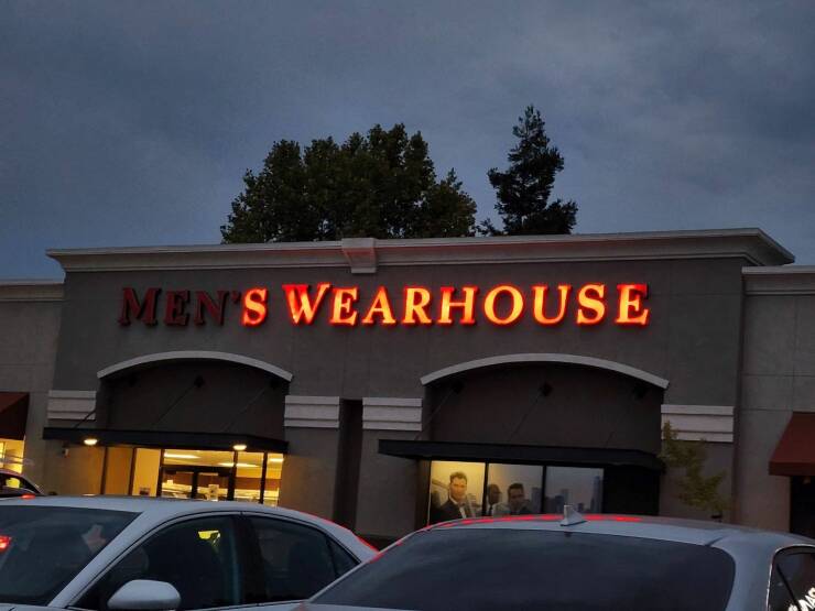 daily dose of randoms - signage - Men'S Wearhouse