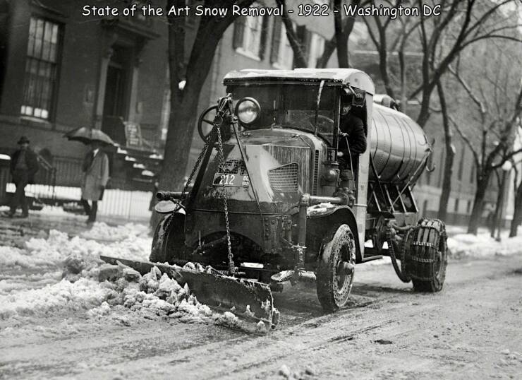 cool pics and photos - old snow plow truck - State of the Art Snow Removal 1922 Washington Dc Bala 212