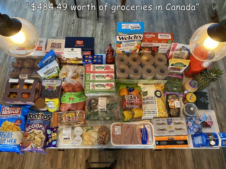 cool random pics - convenience food - Covered Bridge Potato Chips 7105475 That m Mer "$484.49 worth of groceries in Canada" Ain Naturay Bakeny Ph Podero tal Cry peo Harvest Snaps Immunite hones Tost Tos Scoops gar Tecoma 229 E97$ Mine Janis se wie Gal Den