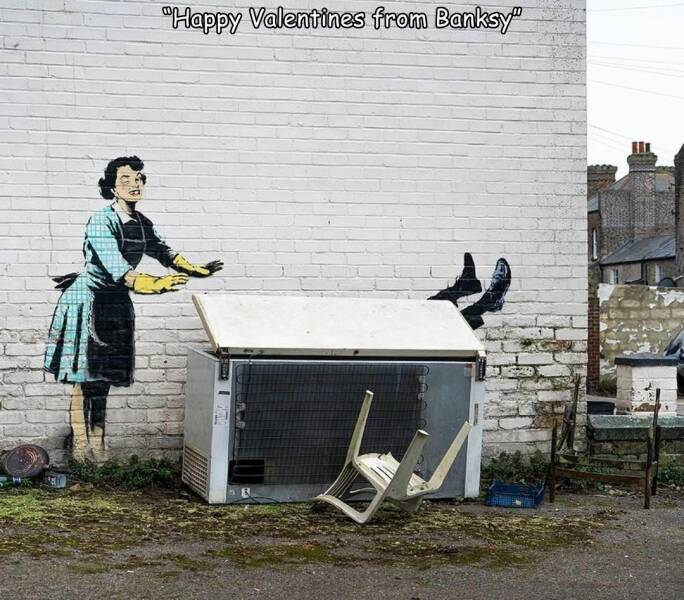 cool random pics -  Banksy - "Happy Valentines from Banksy