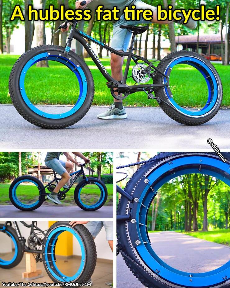 cool random pics -  hubless fat tire bike - A hubless fat tire bicycle! Riese Fo YouTubeThe Q 3