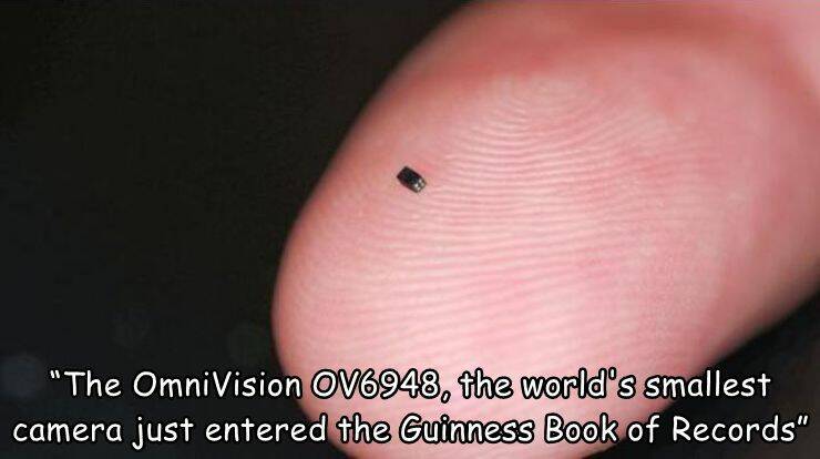 odd interesting and random pics - nail - "The OmniVision OV6948, the world's smallest camera just entered the Guinness Book of Records"