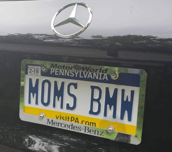 cool random pics - vehicle registration plate - Vennsylvana 218 Ametias Motor World Pennsylvania Moms Bmw visitPA.com MercedesBenz
