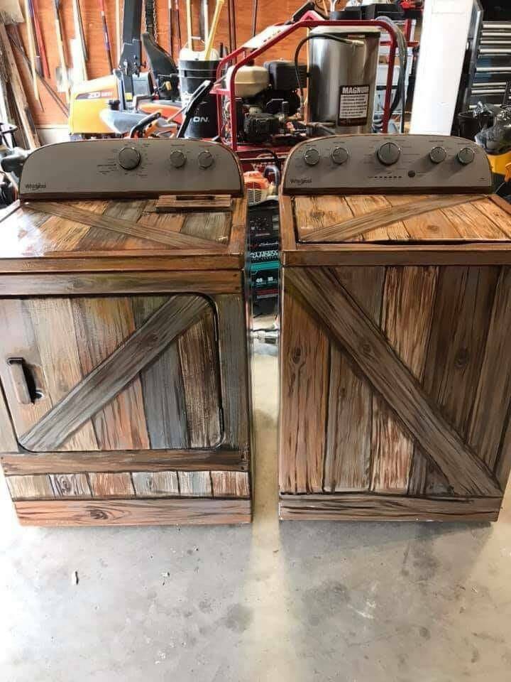 awesome random pics - washer and dryer painted like wood - On. 207855 Magnus
