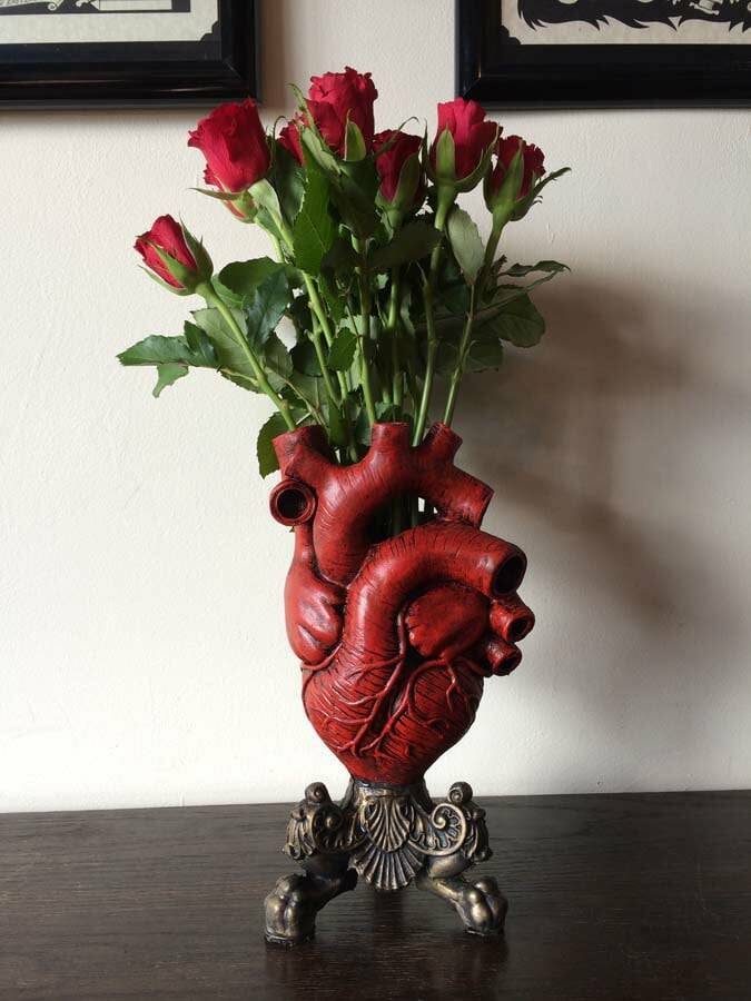 random pics and photos - anatomical heart vase