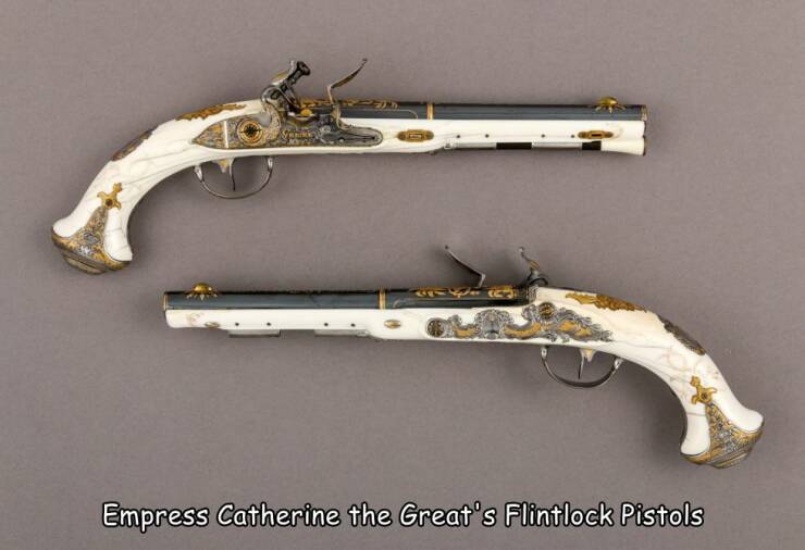 cool random pics - Pistol - Empress Catherine the Great's Flintlock Pistols
