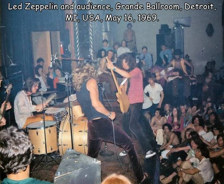 cool random pics - led zeppelin grande ballroom - Led  Zeppelin and audience, Grande Ballroom, Detroit, Mi, Usa, .