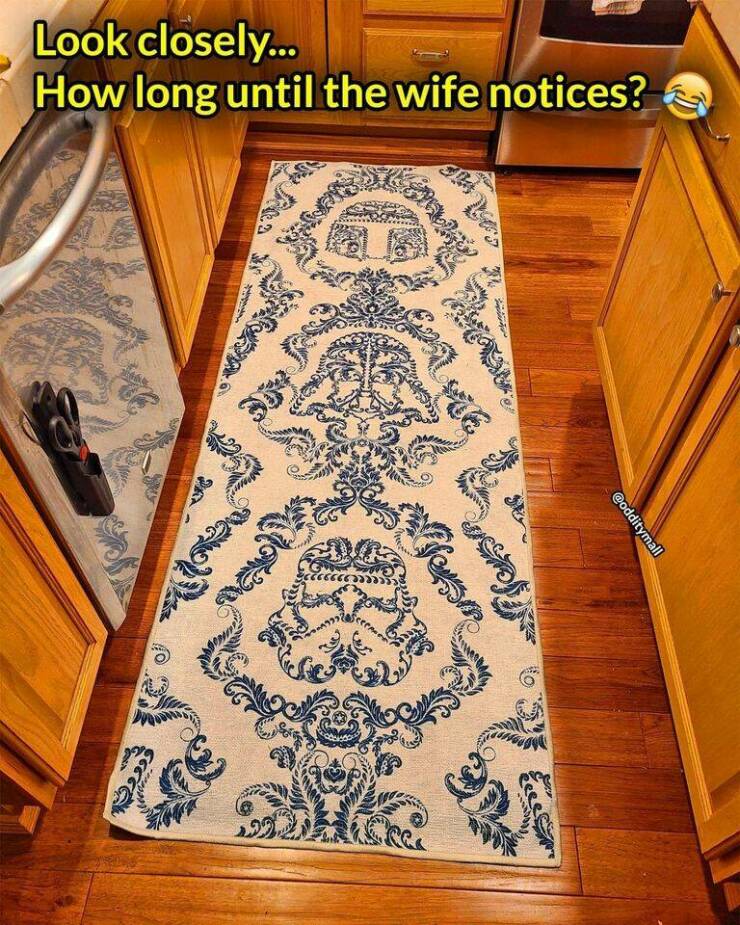 cool random pics - floor - Look closely... How long until the wife notices? 24 Sh reac