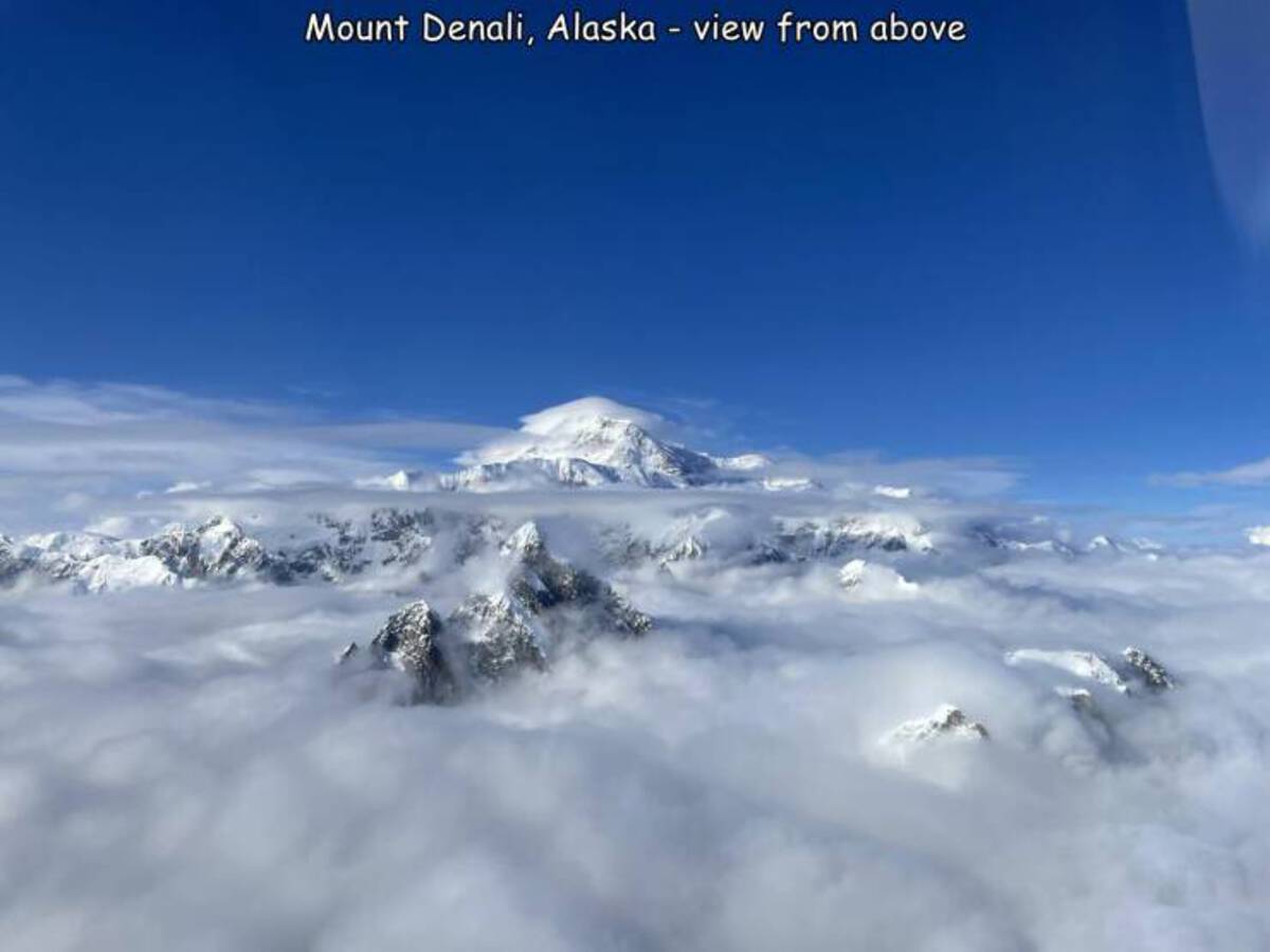 sky - Mount Denali, Alaska view from above