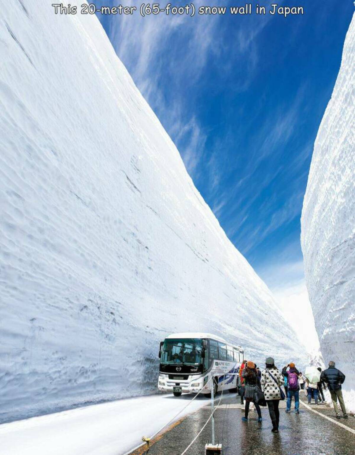chūbu-sangaku national park - This 20meter 65foot snow wall in Japan Tis Baku
