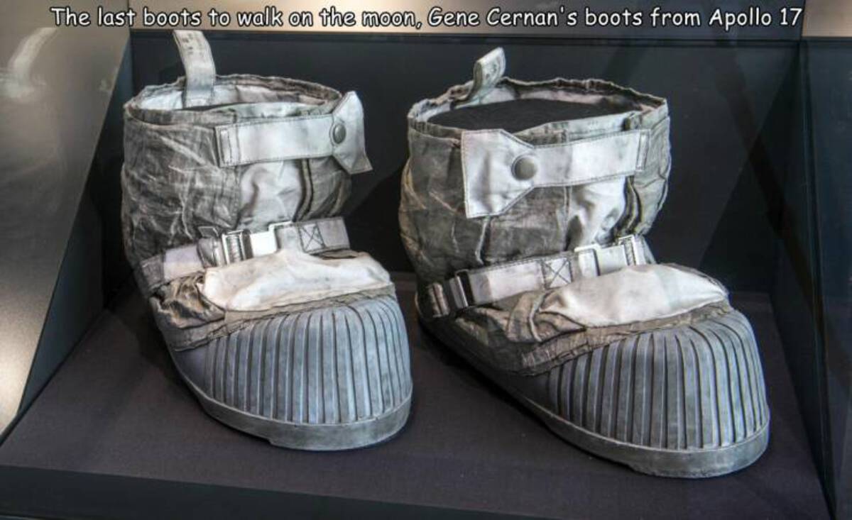apollo 11 overshoes - The last boots to walk on the moon, Gene Cernan's boots from Apollo 17