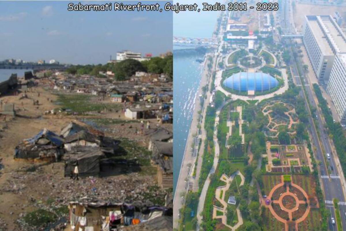 ahmedabad before riverfront slums - Sabarmati Riverfront, Gujarat, India 2011 2023 T Abbw B
