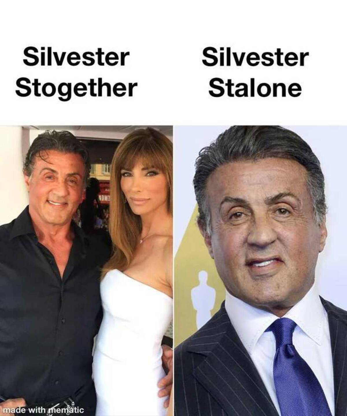 sylvester stallone - Silvester Stogether made with mematic One Silvester Stalone