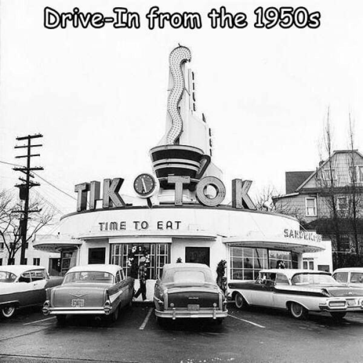 tik tok drive in portland - DriveIn from the 1950s Tikotok Time To Eat Sandekar