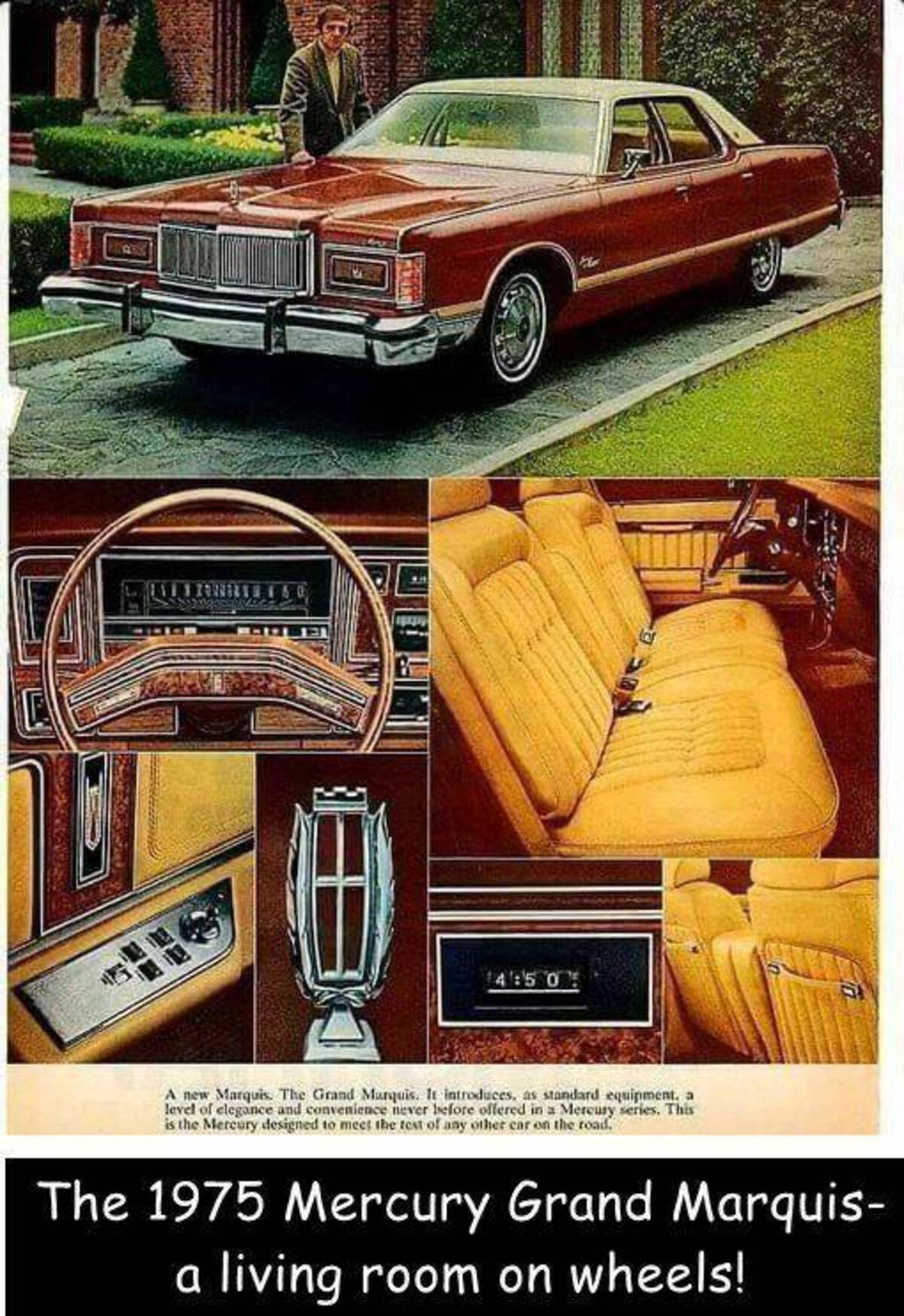 1975 grand marquis - Co BVwww 0 Ele A new Marquis. The Grand Marquis. It introduces, as standard equipment, a level of elegance and convenience never before offered in a Mercury series. This is the Mercury designed to meet the rest of any other car on the