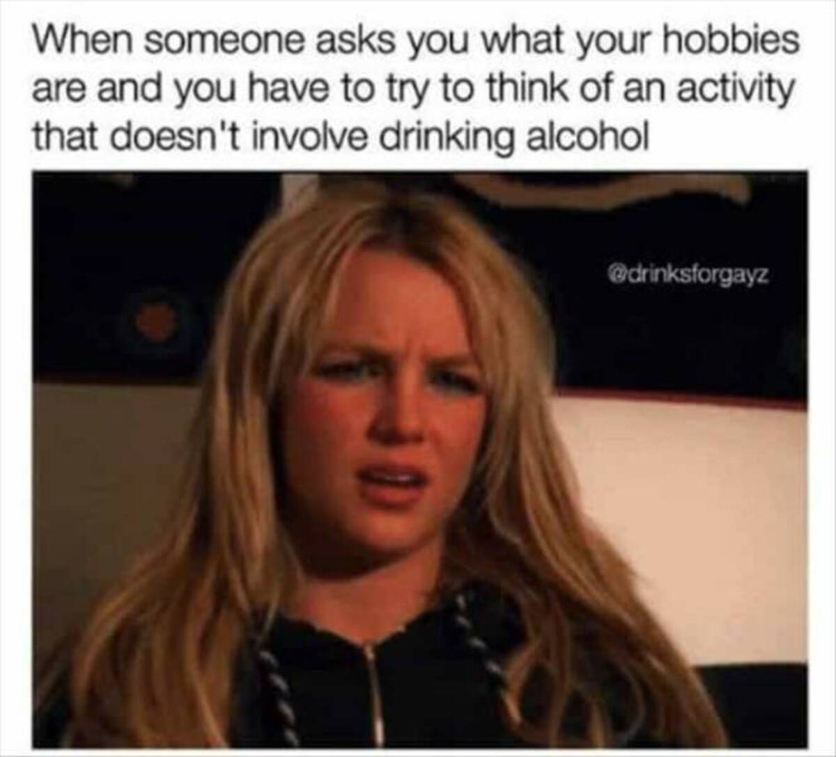 confused stare gif - When someone asks you what your hobbies are and you have to try to think of an activity that doesn't involve drinking alcohol