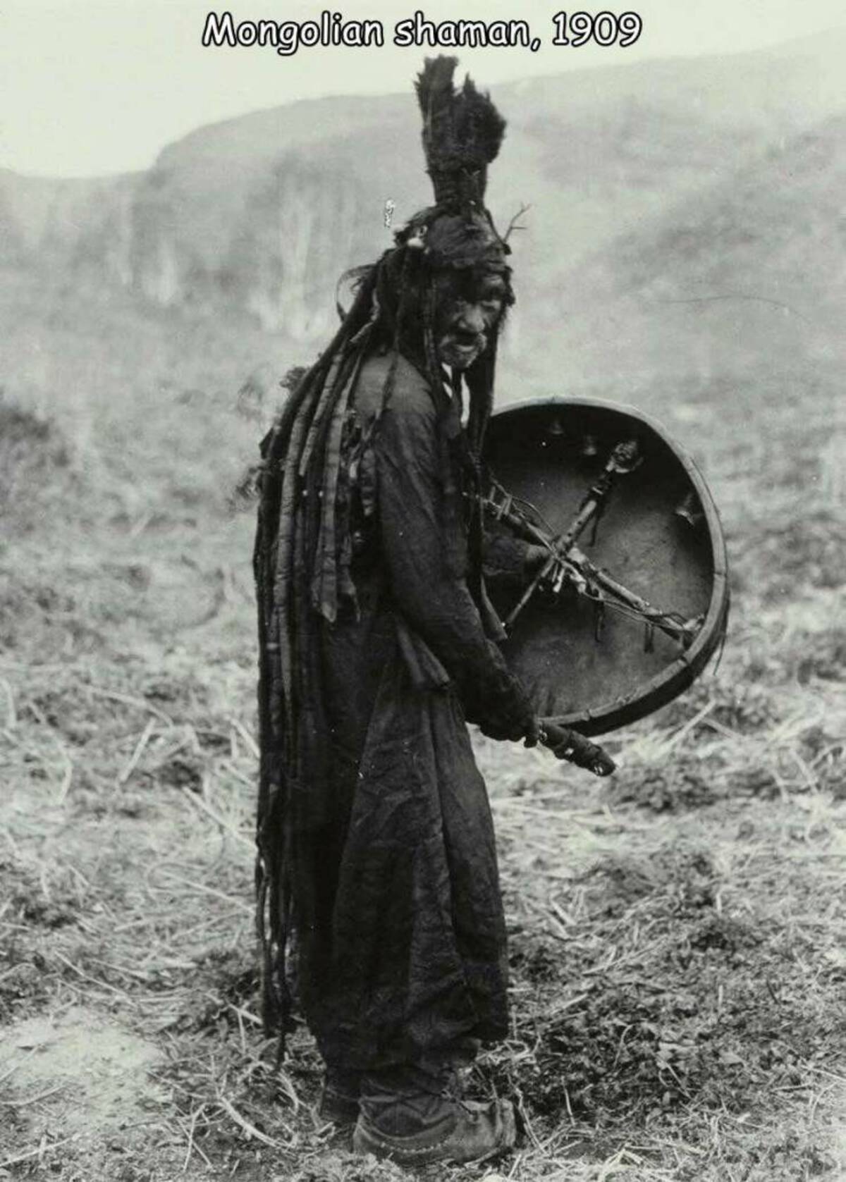 mongolia shaman tattoo - Mongolian shaman, 1909