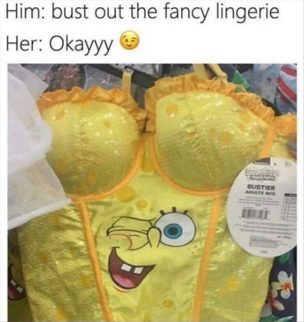 bust out the fancy lingerie meme - Him bust out the fancy lingerie Her Okayyy Stoly Bustier Adulte MS