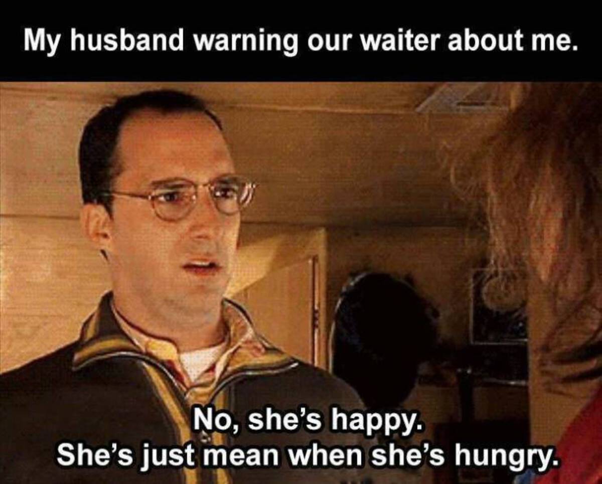 buster arrested development gif - My husband warning our waiter about me. No, she's happy. She's just mean when she's hungry.