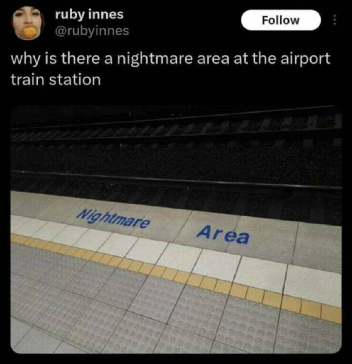 floor - ruby innes why is there a nightmare area at the airport train station Nightmare Area