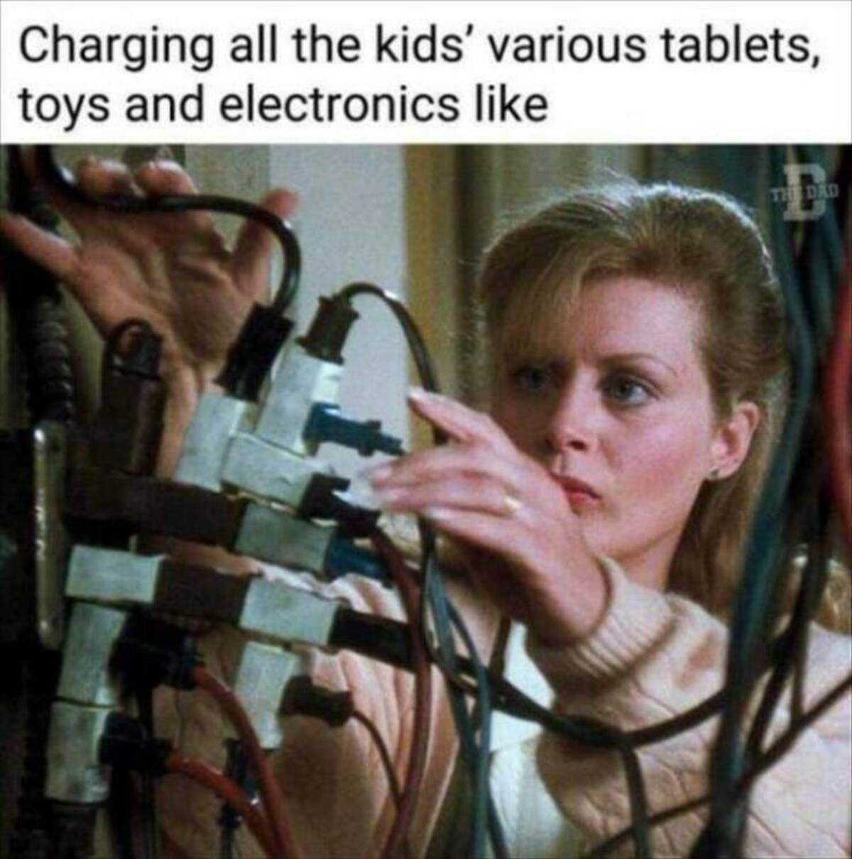 photo caption - Charging all the kids' various tablets, toys and electronics The Dad