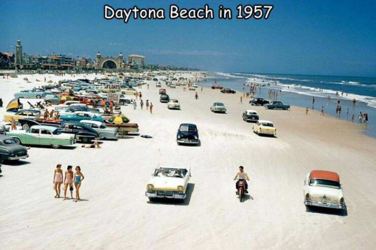florida beach 1950s - Daytona Beach in 1957 Floats