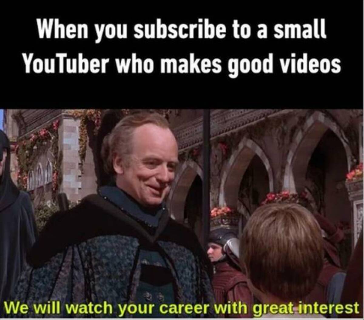 photo caption - When you subscribe to a small YouTuber who makes good videos We will watch your career with great interest