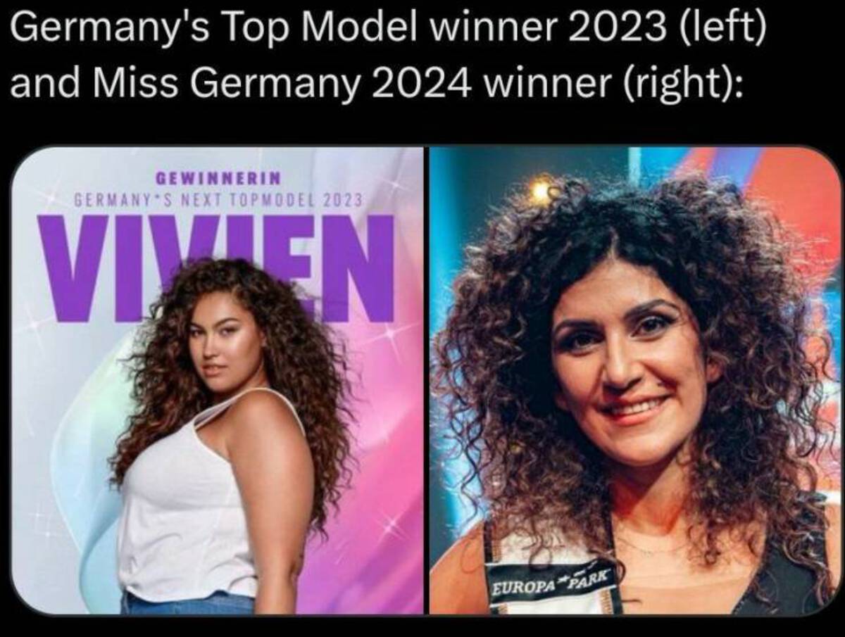 german top model winner 2023 - Germany's Top Model winner 2023 left and Miss Germany 2024 winner right Gewinnerin Germany'S Next Topmodel 2023 Vivien Europa Park