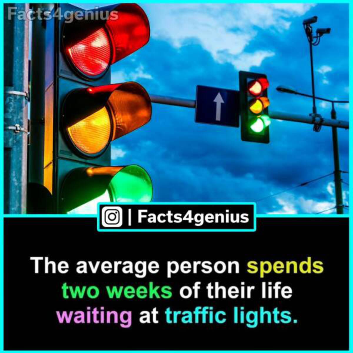 traffic lights - Facts4genius Facts4genius The average person spends two weeks of their life waiting at traffic lights.