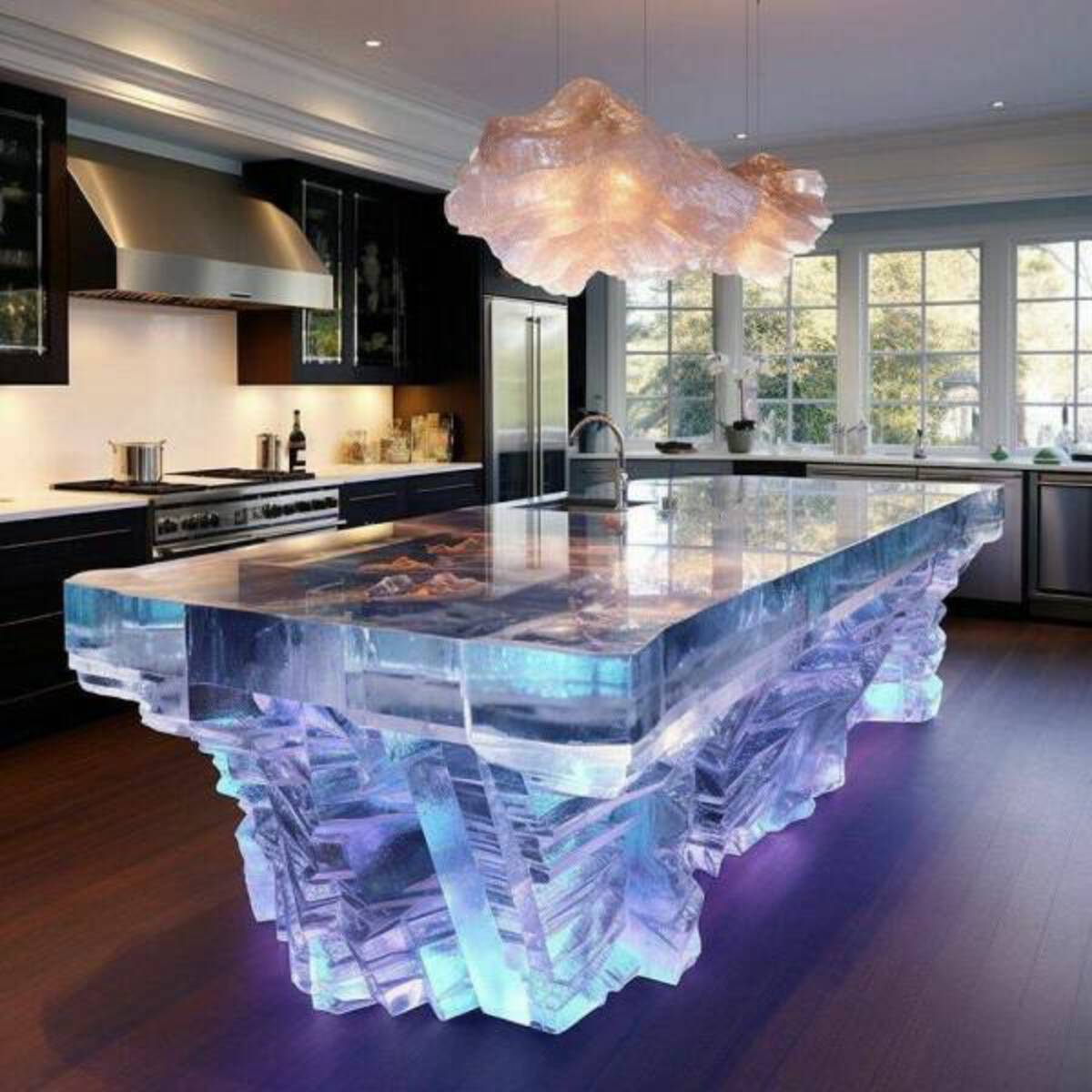 crystal inspired kitchen island