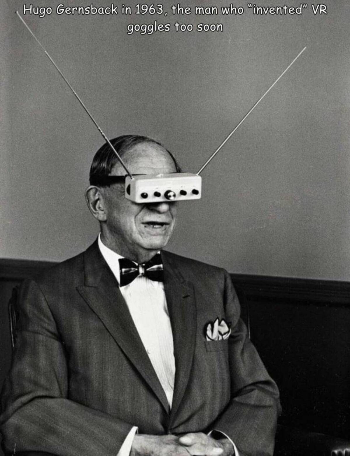 hugo gernsback - Hugo Gernsback in 1963, the man who "invented" Vr goggles too soon s