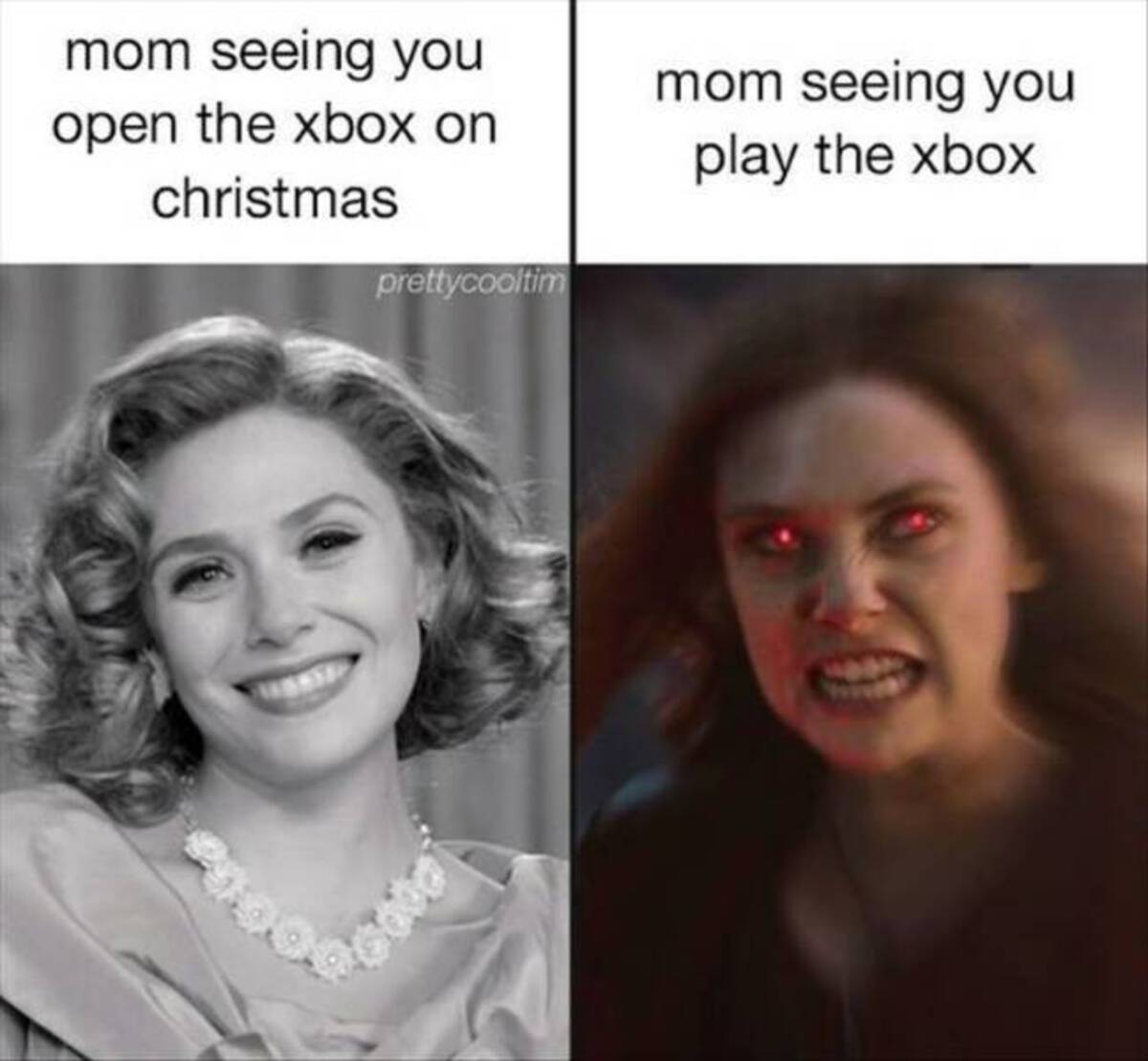 elizabeth olsen 50s - mom seeing you mom seeing you open the xbox on play the xbox christmas prettycooltim 00096