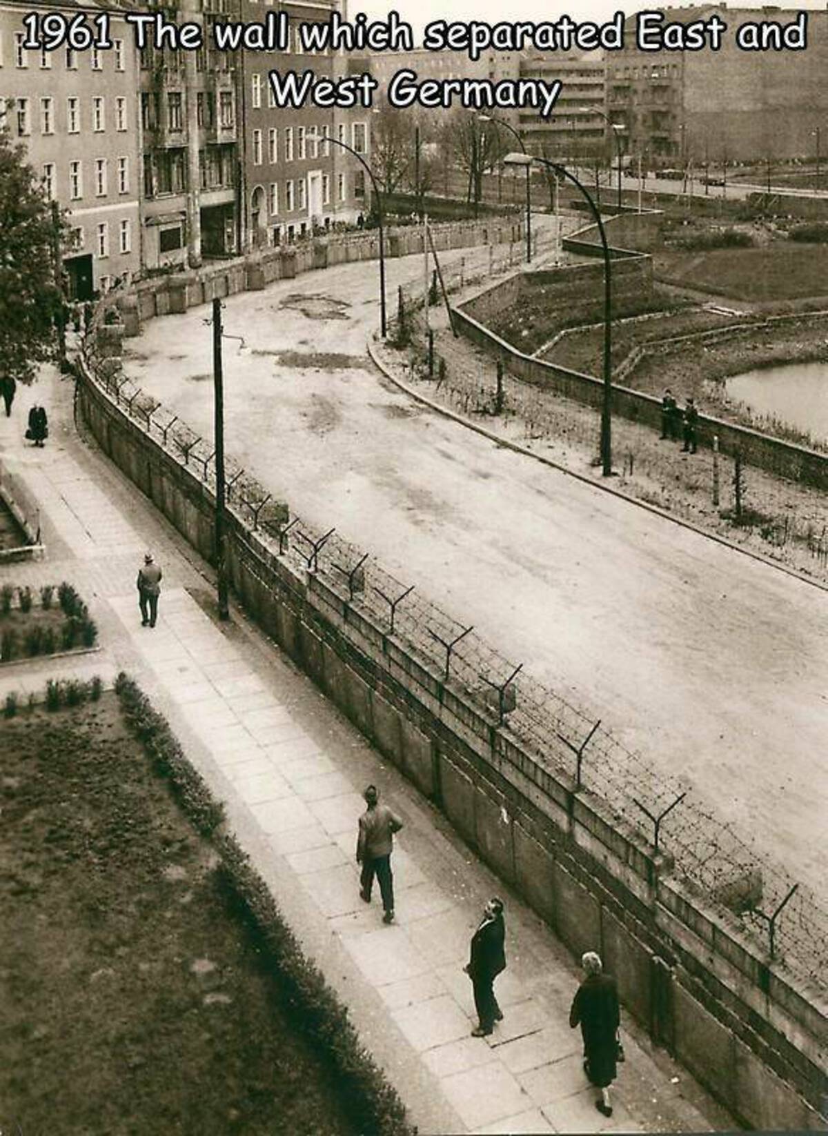 intersection - 1961. The wall which separated East and West Germany