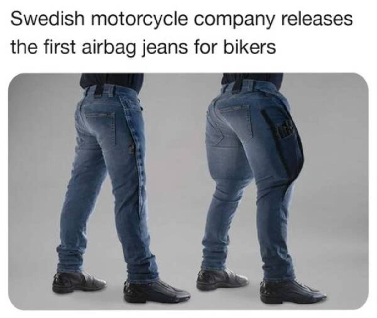 airbags for hips - Swedish motorcycle company releases the first airbag jeans for bikers