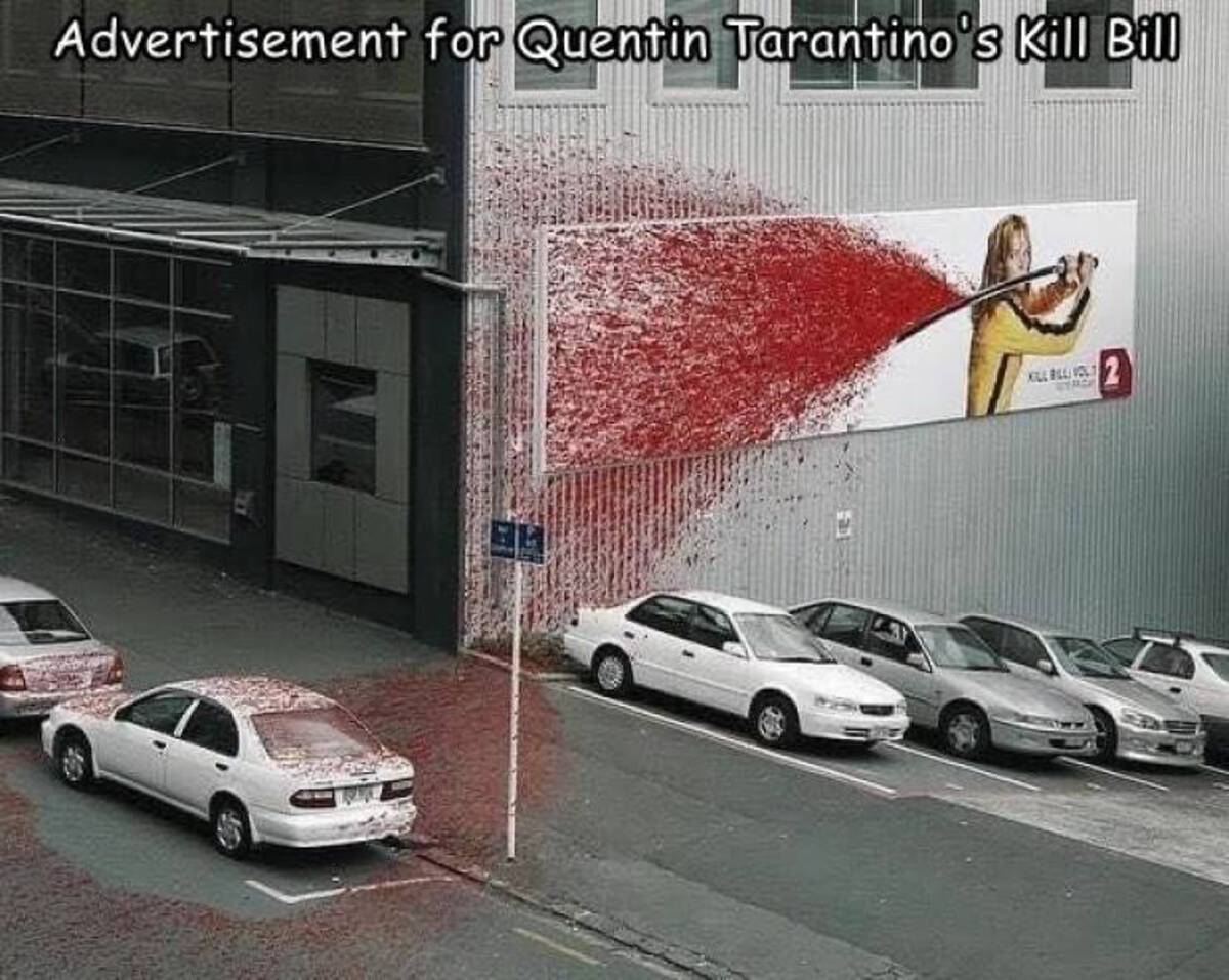 street marketing ideas - Advertisement for Quentin Tarantino's Kill Bill Kill Billi Volt