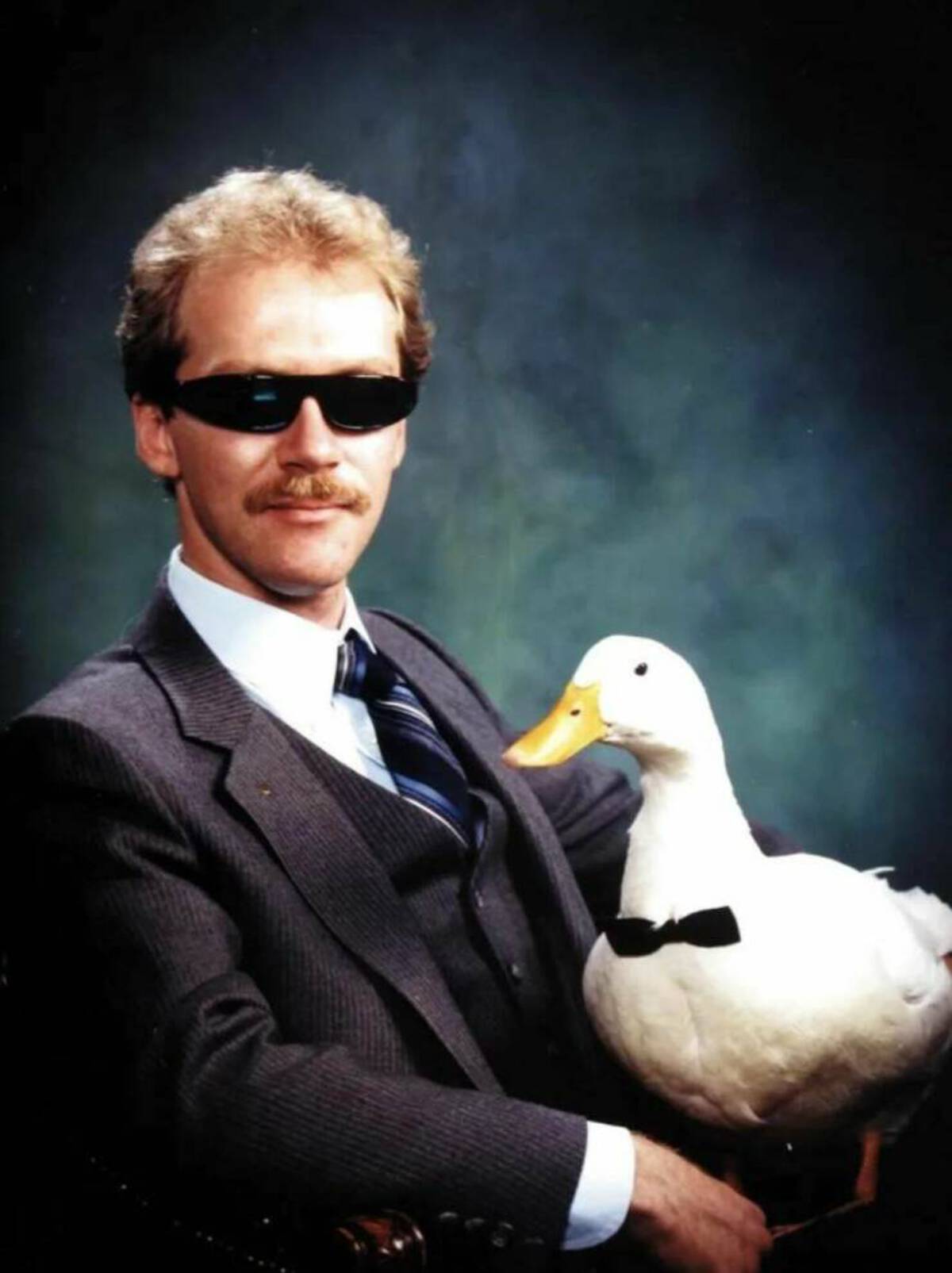 man with his duck