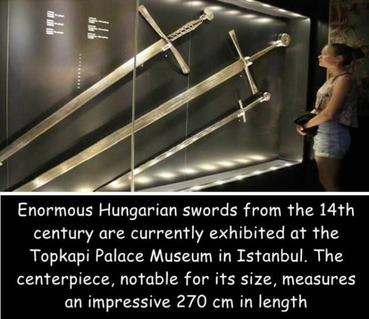 lighting - !!! Enormous Hungarian swords from the 14th century are currently exhibited at the Topkapi Palace Museum in Istanbul. The centerpiece, notable for its size, measures an impressive 270 cm in length