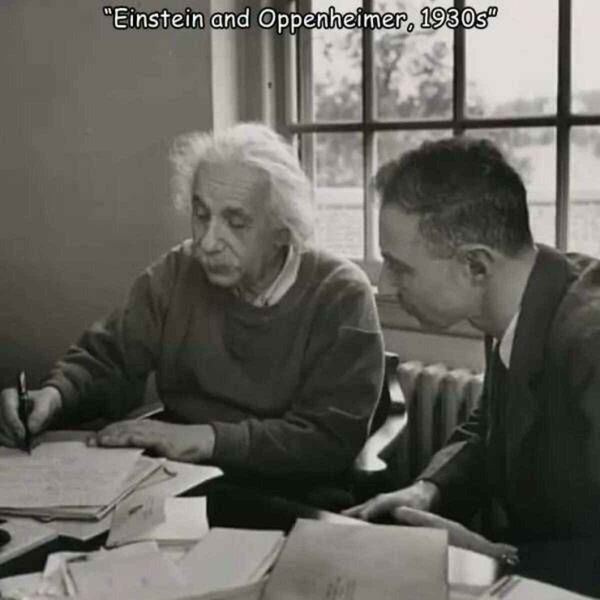 robert oppenheimer y albert einstein - "Einstein and Oppenheimer, 1930s"