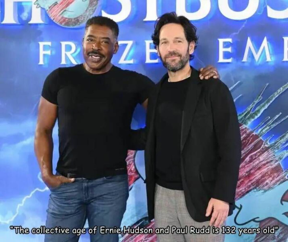 Paul Rudd - Froze Eme "The collective age of Ernie Hudson and Paul Rudd is 132 years old"