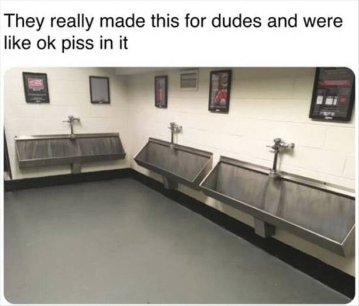 floor - They really made this for dudes and were ok piss in it