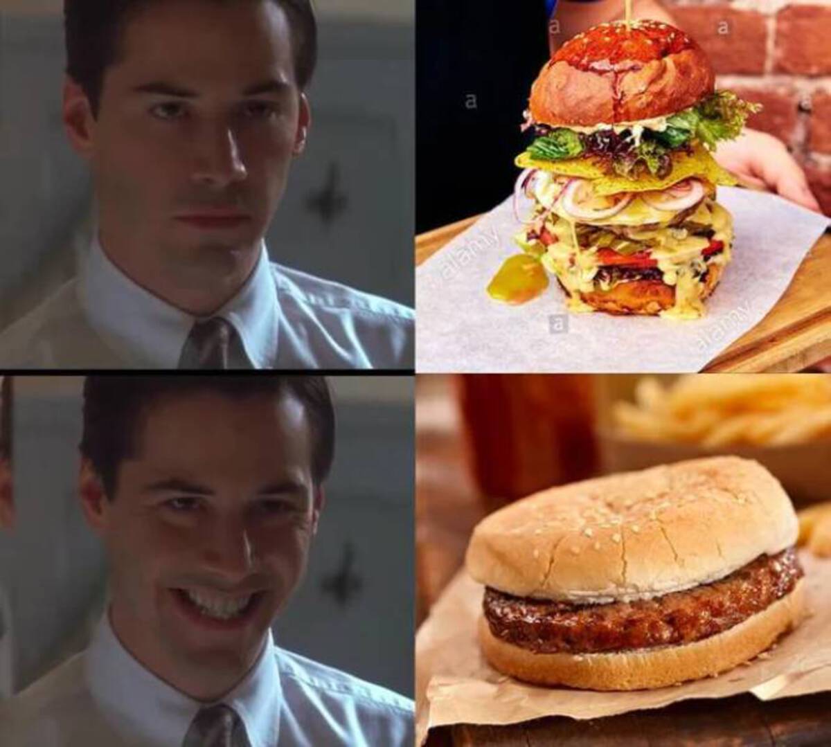 plain simple burger
