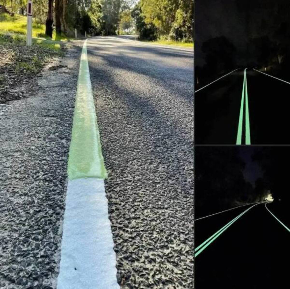 australia glow in the dark road paint