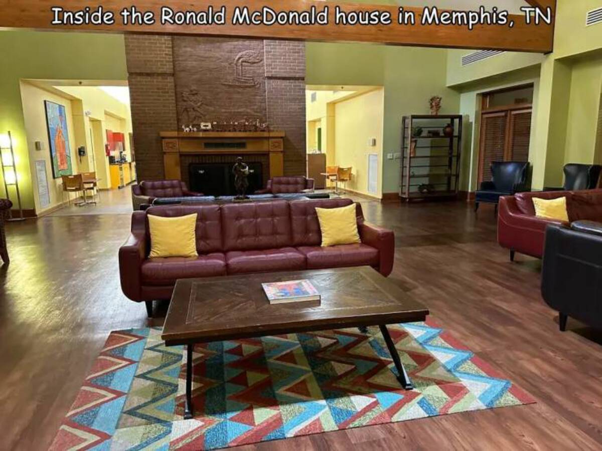 living room - Inside the Ronald McDonald house in Memphis, Tn