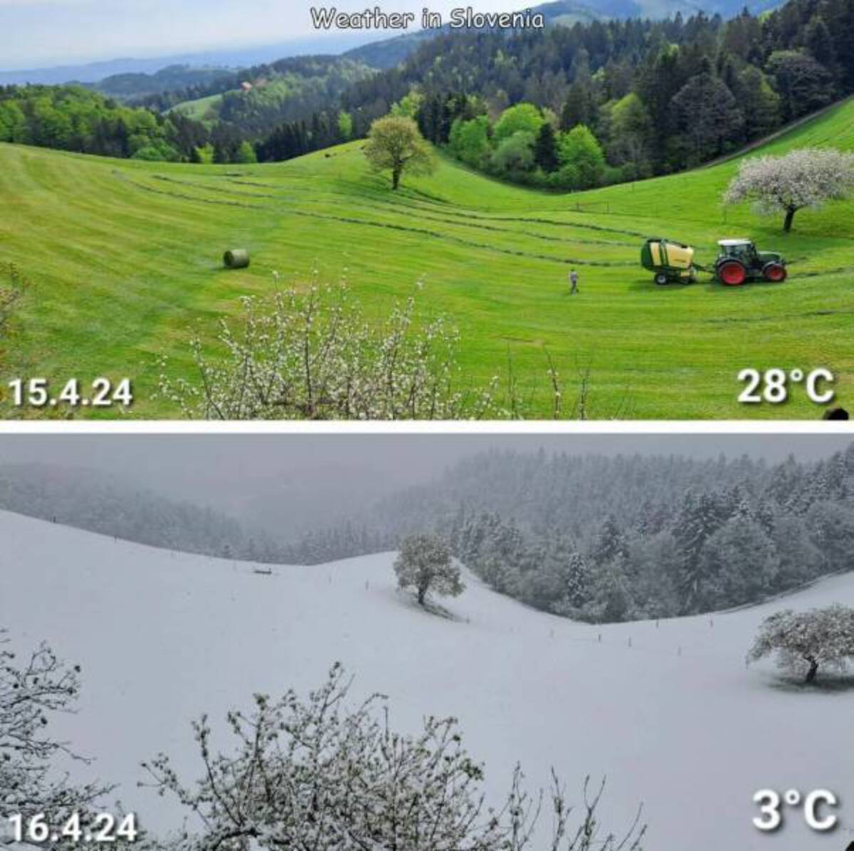 slovenia temperature drop - Weather in Slovenia 15.4.24 28C 16.4.24 3C