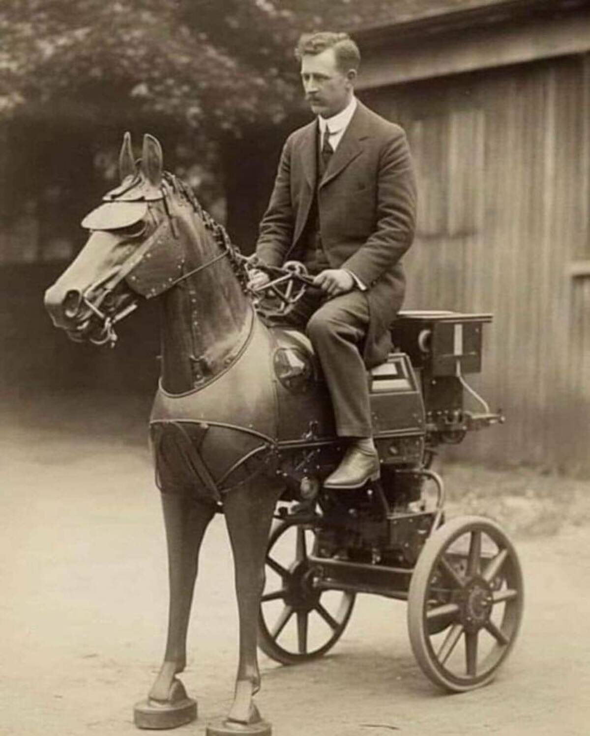 horse drawn carriage motorcycle