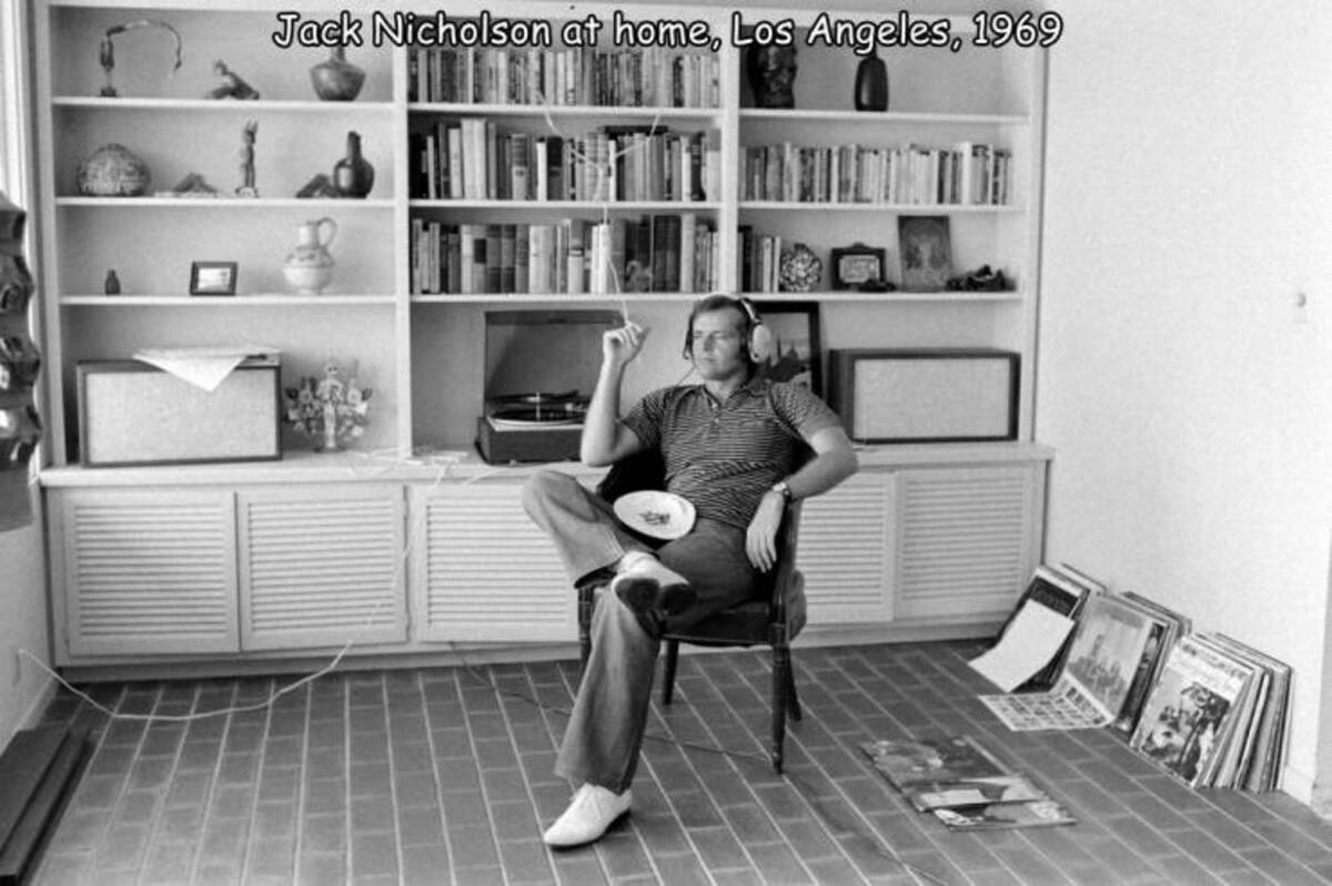 jack nicholson record - Jack Nicholson at home, Los Angeles, 1969