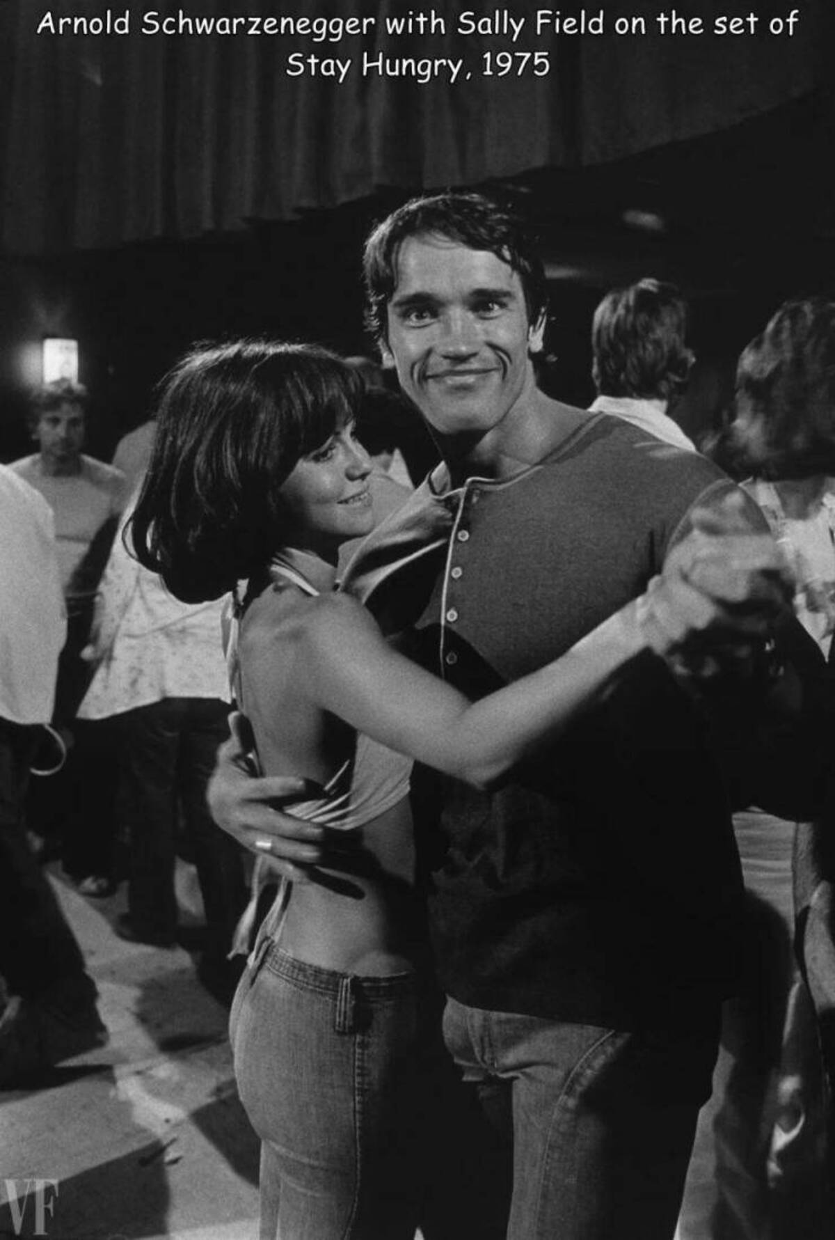 sally field stay hungry - Vf Arnold Schwarzenegger with Sally Field on the set of Stay Hungry, 1975 D