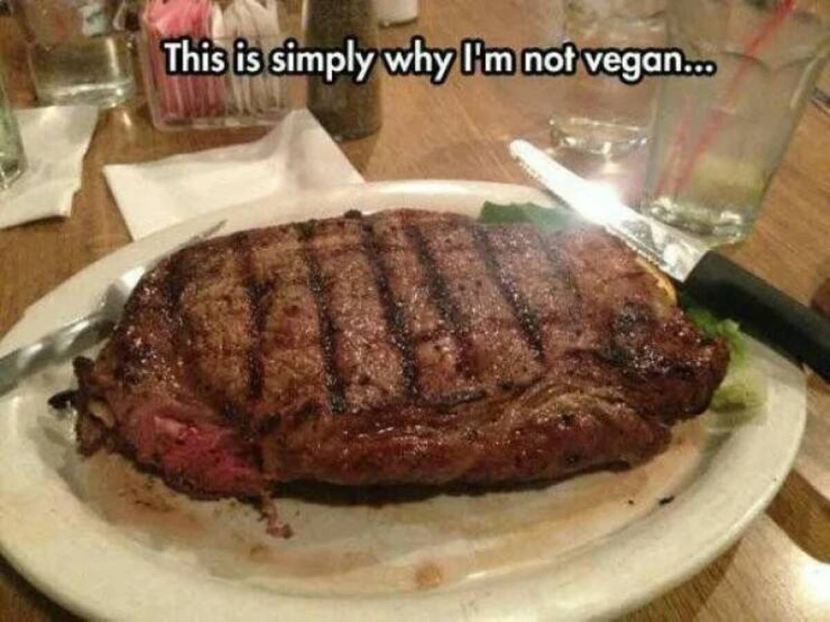im not vegan meme - This is simply why I'm not vegan...