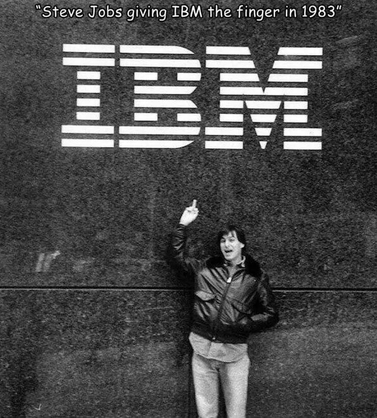 steve jobs ibm - "Steve Jobs giving Ibm the finger in 1983" Ibm