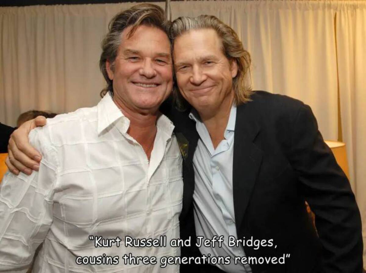 jeff bridges and kurt russell - "Kurt Russell and Jeff Bridges, Cousins three generations removed"